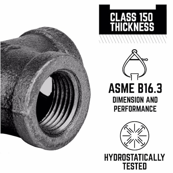 Hex Bushing 4X3 Black